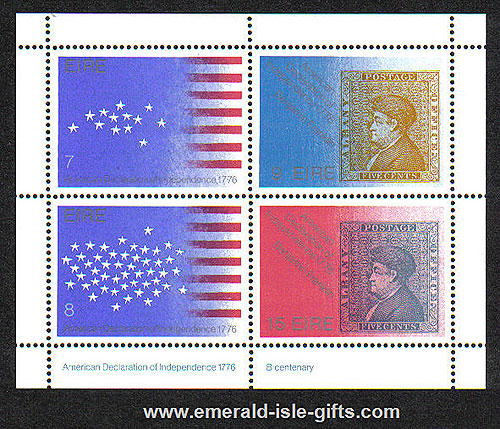 Ireland 1976 Usa Bicentenary Miniature Sheet Mnh Ireland 1976 Usa Bicentenary Miniature Sheet Mnh