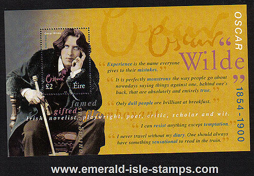 Ireland 2000 Oscar Wilde Min Sheet Mnh Ireland 2000 Oscar Wilde Min Sheet Mnh