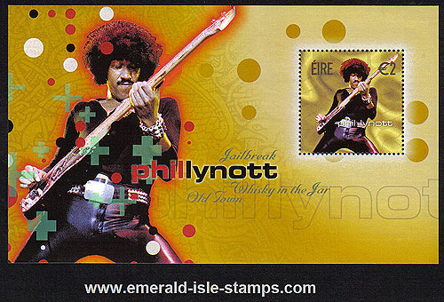 Ireland 2002 Phil Lynott Thin Lizzy Miniature Sheet Mnh Ireland 2002 Phil Lynott Thin Lizzy Miniature Sheet Mnh
