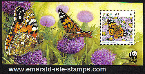 Ireland 2005 Butterfly Painted Lady Miniature Sheet