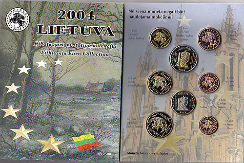 Lithuania Lietuva Euro Pattern Set Lithuania Lietuva Euro Pattern Set
(Year of Issue - 2004)