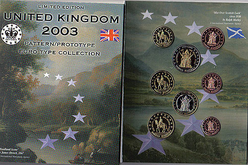 United Kingdom GB Euro Pattern Set United Kingdom GB Euro Pattern Set
(Year of Issue - 2003)