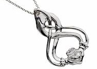 Silver Celtic Knot Claddagh Pendant Silver Celtic Knot Claddagh Pendant