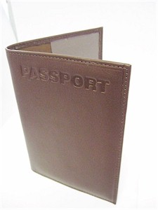 Brown Leather Embossed Passport Brown Leather Embossed Passport
(Leather Hlolder)
