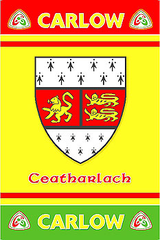 Leinster County GAA Rugs - Carlow GAA County Crest - Irish