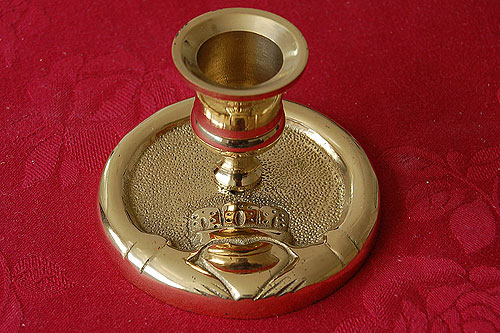 Brass Claddagh Candle Holder Brass Claddagh Candle Holder
(& Paperweight)