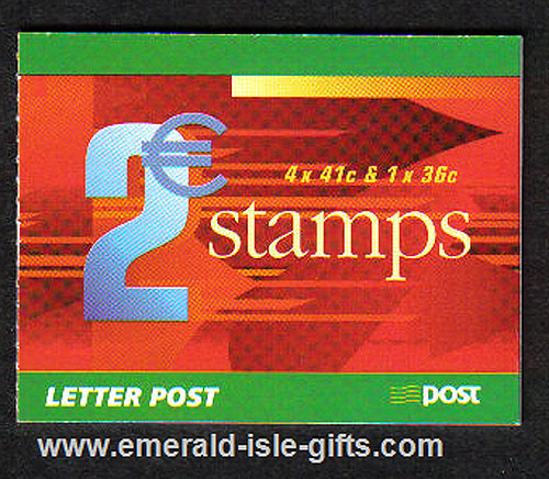 Sb102 (sg) 2002 Birds 2.00 euro Booklet 4 X 41c, 1 X 36c