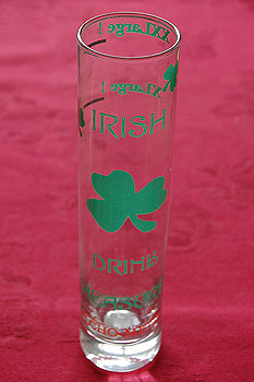 Tall Big Shot Glass Irish Shamrock Tall Big Shot Glass Irish Shamrock
(Irish Shot Glass)