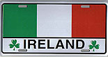 Irish Tricolor Metal Driving License Plate
(Measures 12" x 6")