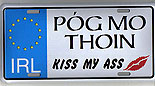 Kiss My Ass Fun
(Irish Metal Driving Plate)
