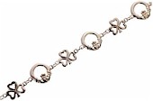 Silver Claddagh Shamrock Bracelet
(Sterling Silver)