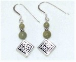 Irish Celtic Design Drop Earrings
(Connemara Marble)