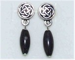 Round Celtic Stud Kilkenny Marble Earrings
(with sterling silver)