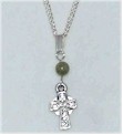 Connemara Marble Small Celtic Cross Chain
(sterling silver 18" chain)