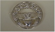 Silver Round Claddagh Celtic Brooch
(Sterling Silver)