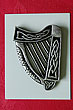Irish Harp Turf Plaque 3.5"
(500 year old Irish peat)