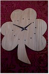 Irish Beech Wood Shamrock Clock
(by Paul McEvoy)
