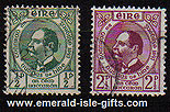 Ireland 1943 Douglas Hyde & Gaelic League Set Of 2 Used