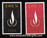Ireland 1968 Human Rights Set Of 2 Mnh