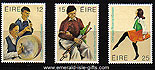 Ireland 1980 Music & Dance, Bodhran Etc Mnh Set Of 3