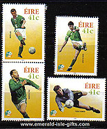 Ireland 2002 Soccer Heroes Roy Keane Etc Set Of 4 Mnh