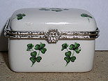 Ceramic Small Cute Trinket Box
(Shamrock design)