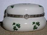 Shamrock Design Small Cute Trinket Box
(Ceramic)