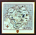 Ulster Cross Stitch Pattern / Kit
(Old Irish Map)