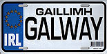 Galway Fun Metal Irish License Plate
(Measures 12" x 6" inches)