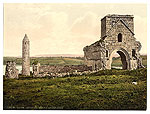 Fermanagh - Devinish Island ruins
(old Ireland photochrome image)
