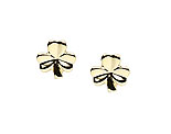 14K Gold Small Celtic Irish Earrings
(Shamrock Design Handcrafted)