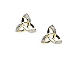 14K Irish Trinity Knot Design Earrings
(Studded with Diamonds)
