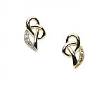 14K Gold Irish Celtic Knot Design Earrings
(Studded with Daimonds)