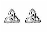 Silver Trinity Knot Stud Earring