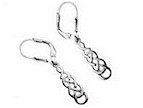 Silver Celtic Drop Earrings