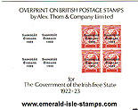 Ireland 1975 Stampa Souvenir Card Thom Overprints