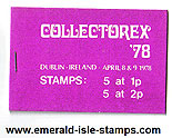 Ireland 1978 Collectorex Stamp Show Souvenir Bklt