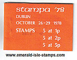 Ireland 1978 S tampa Stamp Exhibition Souvenir Bklt