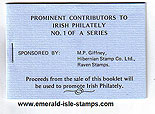 Ireland 198? Souvenir Bklt Prominent Irish Philatelists