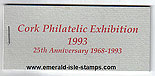 Ireland 1993 Cork Philatelic Exhibition Souvenir Bklt