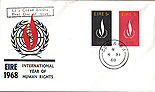 Ireland 1968 Fdc Year Of Human Rights (emblem)