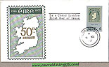 Ireland 1972 Fdc First Irish Postage Stamp Anniv (map)