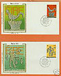 Ireland 1981 Fdc Europa: 2 Silk Cachets (colorano)