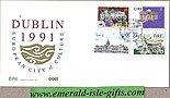 Ireland 1991 Fdc Dublin European City Culture (an Post)