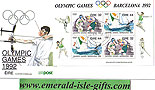 Ireland 1992 Fdc Olympics Barcelona Min Sheet (an Post)