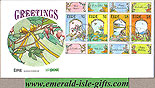 Ireland 1992 Fdc Greetings Pane Of 4 (an Post)