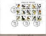1999 Ireland Fdc 8th Def Birds Sheetlet First Day Cover