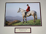 All Dressed Up & Nowhere to Go
(A lonely looking horseman !)
