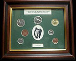 Irish Decimal Framed Irish Coin Set
(Full set of Decimal coins)