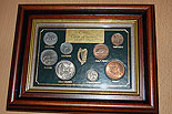 Framed 8 Coin Set Irish Coins 1939 - 1969
(Opaque presentation)